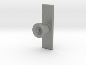 Door Knob with backing plate in 1:6 scale in Gray PA12