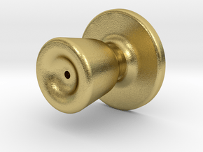 Door knob in 1:6 scale in Natural Brass