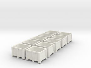 1:50 10x Palletbox in White Natural Versatile Plastic