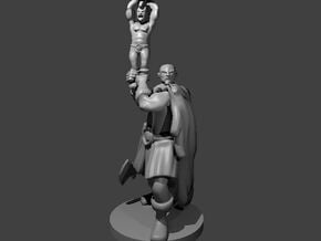 Barbarian Wielding a Halfling Barbarian with a Axe in Smooth Fine Detail Plastic