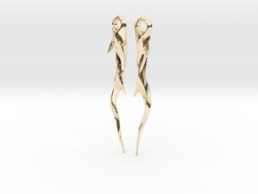 Medieval Spike Earrings - Twisted in 14k Gold Plated Brass