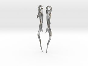 Medieval Spike Earrings - Twisted in Natural Silver