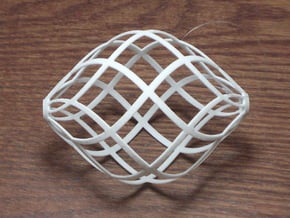 Zonohedron in White Natural Versatile Plastic