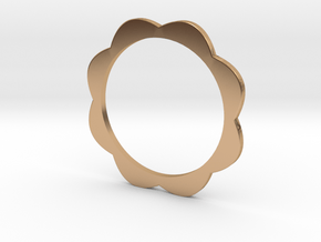 Flower Power - Bangle thick in Polished Bronze