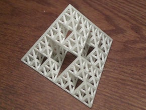 Sierpinski Tetrahedron in White Natural Versatile Plastic