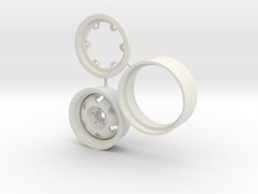 1.9 XJ Beadlock Wheel in White Natural Versatile Plastic