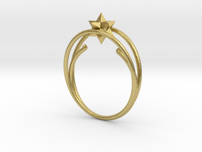 anello ico in Natural Brass