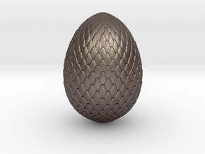 dragon egg 70 mm tall - hollow in Polished Bronzed-Silver Steel