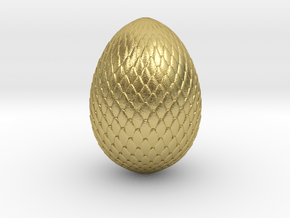 dragon egg 70 mm tall - hollow in Natural Brass