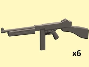 1/25 Thompson smg x6 in Smooth Fine Detail Plastic