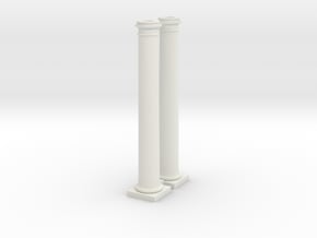 2 Columns 3500mm high at 1 to 76 in White Natural Versatile Plastic