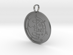 Asmoday Medallion in Natural Silver
