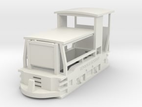 Freelance style ruston locomotive (OO9) in White Natural Versatile Plastic