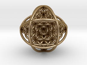 Ball Of Life Sphere v2 4" in Polished Gold Steel