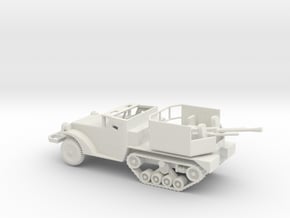 1/87 Scale M15A1 HalfTrack with 37mm AA Gun in White Natural Versatile Plastic