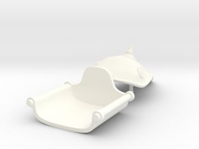 HEAD ARMOR AND SEAT 3 X1  in White Processed Versatile Plastic