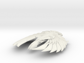 Romulan Calval Class WarBird  7.6" in White Natural Versatile Plastic