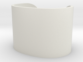 Cosplay Cuff (6.5cm x 4.5cm) Set 2 in White Natural Versatile Plastic: Large