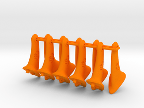10 pcs. 29mm F2D Control Horn - v2.1 in Orange Processed Versatile Plastic