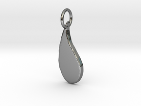 Teardrop Pendant in Fine Detail Polished Silver