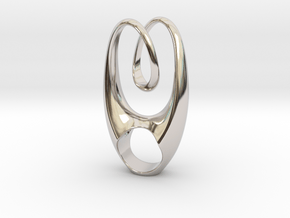 Double Love in Rhodium Plated Brass