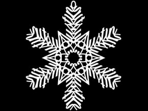Austin snowflake ornament in White Natural Versatile Plastic