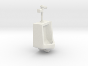 1:18 Scale Urinal with Auto Flush Unit in White Natural Versatile Plastic