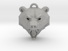 Bear Medallion (solid version) small in Aluminum: Small