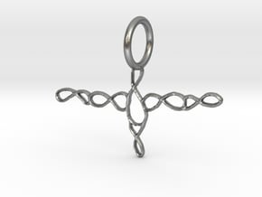 Tangled Figure 8 Pendant in Natural Silver