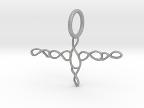 Tangled Figure 8 Pendant in Aluminum