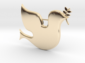 Peace Dove pendant in 14k Gold Plated Brass
