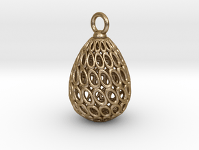 Egg Pendant in Polished Gold Steel