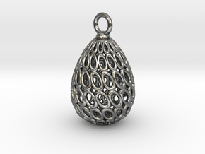 Egg Pendant in Polished Silver