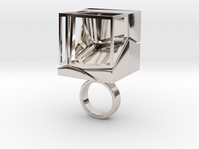 Mocube in Rhodium Plated Brass