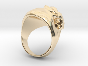 Skull Big Ring in 14k Gold Plated Brass: 11.5 / 65.25