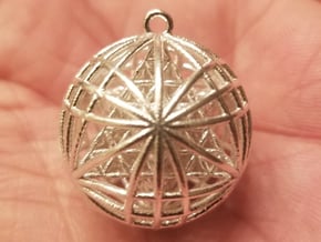 Tantric Star of Awesomeness Pendant 1"  in Natural Silver