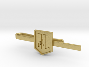 Justice League Tie Clip in Natural Brass: Small