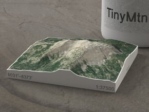 Mt. Bailey, Oregon, USA, 1:37500 in Natural Full Color Sandstone