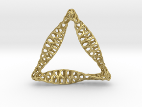 Triangular Pendant in Natural Brass