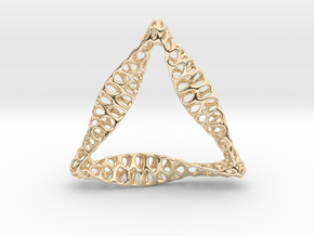 Triangular Pendant in 14k Gold Plated Brass