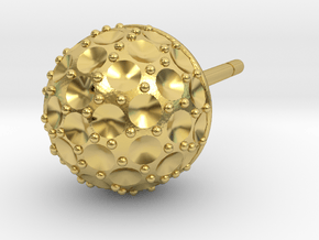 Ball Weighted Earring (part 1) in Polished Brass