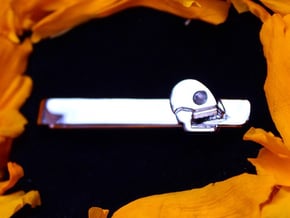 Mictlan tie clip in Fine Detail Polished Silver