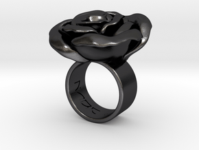 Rosa solitaria_M in Polished and Bronzed Black Steel