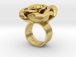 Rosa solitaria_L in Polished Brass