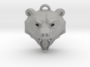 Bear Medallion (hollow version) small in Aluminum: Small