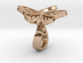 Butterflies in Love_L in 14k Rose Gold Plated Brass