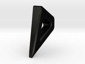 masterpiece of cake geometric pendant! in Matte Black Steel: Medium