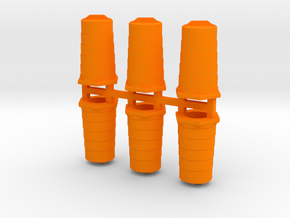 Traffic Barrels/Drums in Orange Processed Versatile Plastic: 1:144