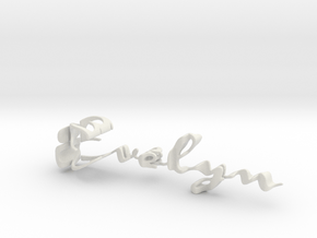 3dWordFlip: Evelyn/Bezman in White Natural Versatile Plastic