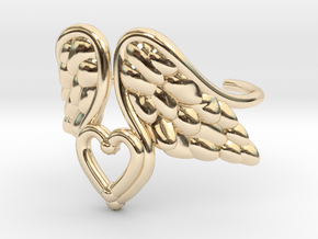 Tinas hearted wings in 14k Gold Plated Brass: 8 / 56.75